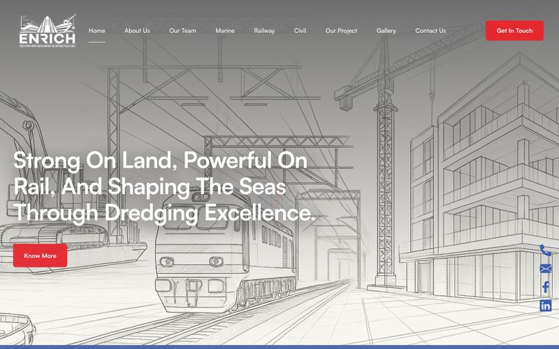 Enrich Infra website